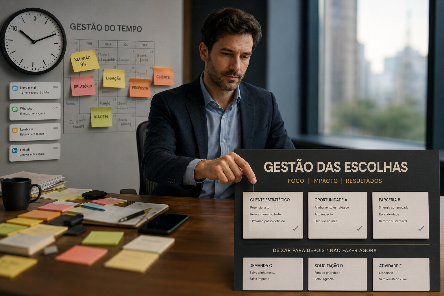 Gestão do tempo ou gestão das escolhas? — artigo de José Ricardo Noronha